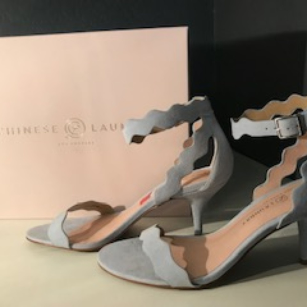 LIGHT BLUE SUEDE SANDAL